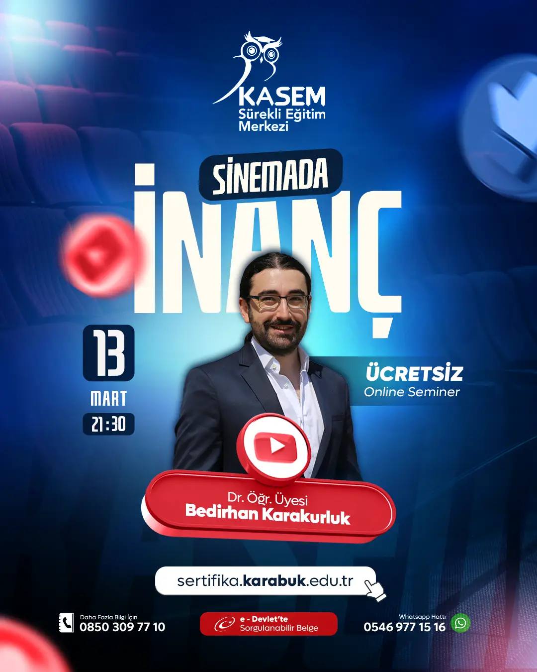 Sinemada İnanç Ücretsiz Semineri