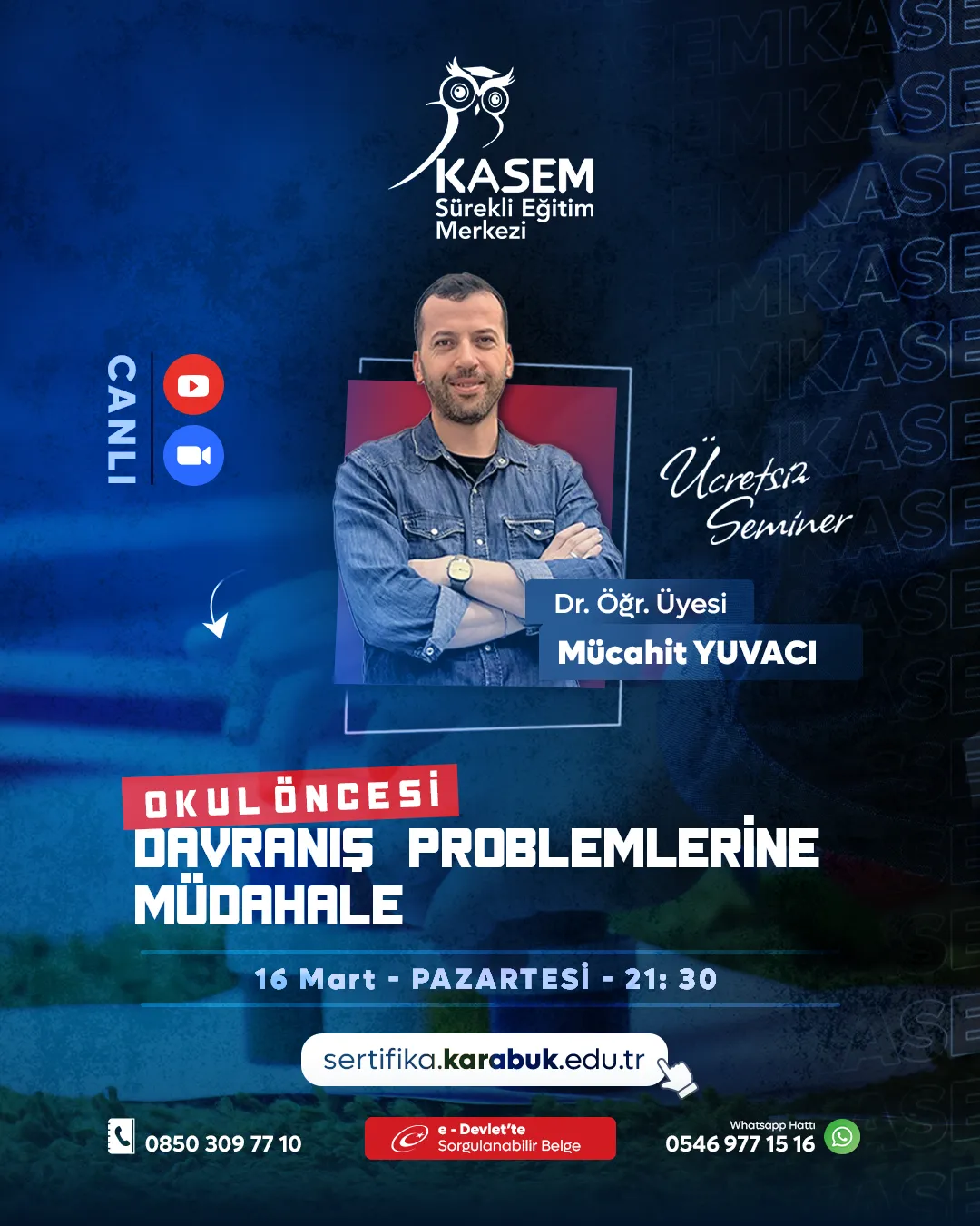Okul Öncesi Davranış Problemlerine Müdahale Ücretsiz Semineri