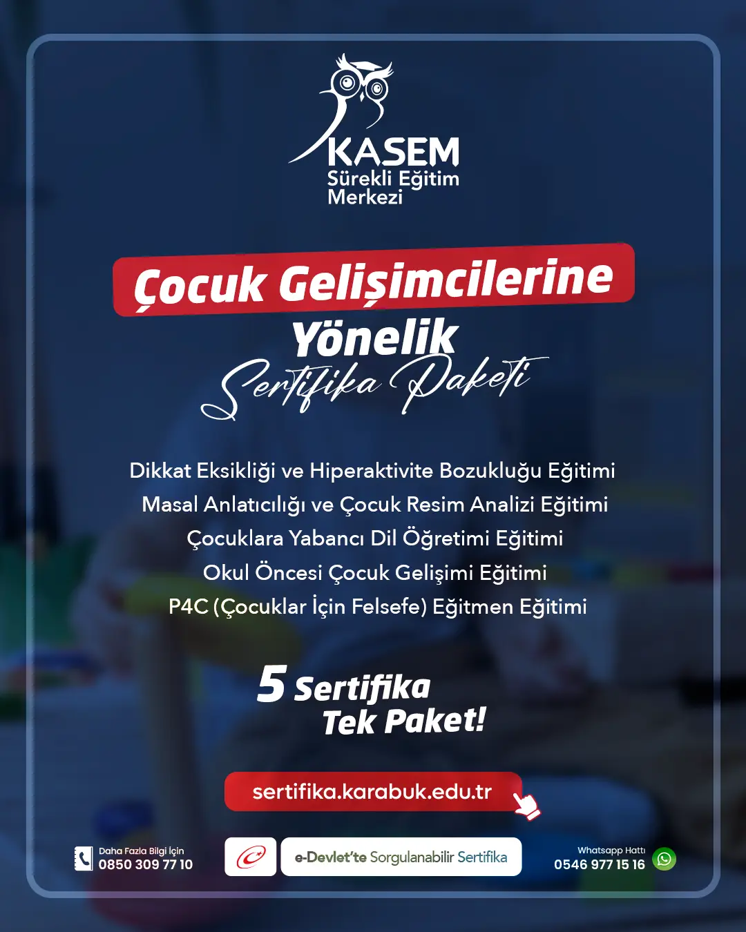 Çocuk Gelişimcilerine Yönelik Sertifika Paket Programı 2026