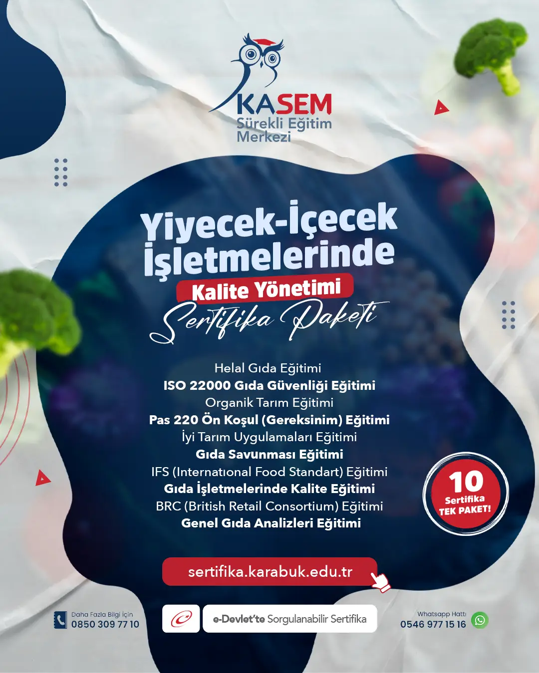 Yiyecek-İçecek İşletmelerinde Kalite Yönetimi Sertifika Paket Programı