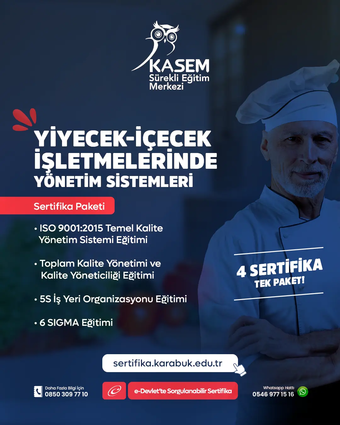 Yiyecek-İçecek İşletmelerinde Yönetim Sistemleri Sertifika Paket Programı
